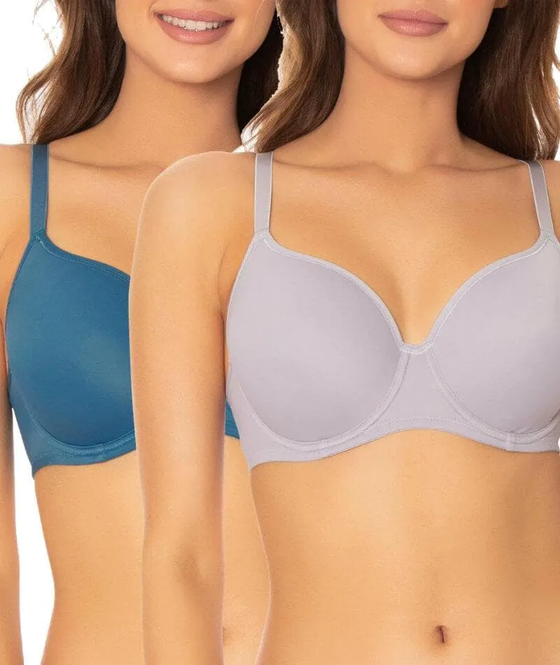 Triumph Gorgeous Luxury T-Shirt 2 Pack Bra - Turquoise/Grey