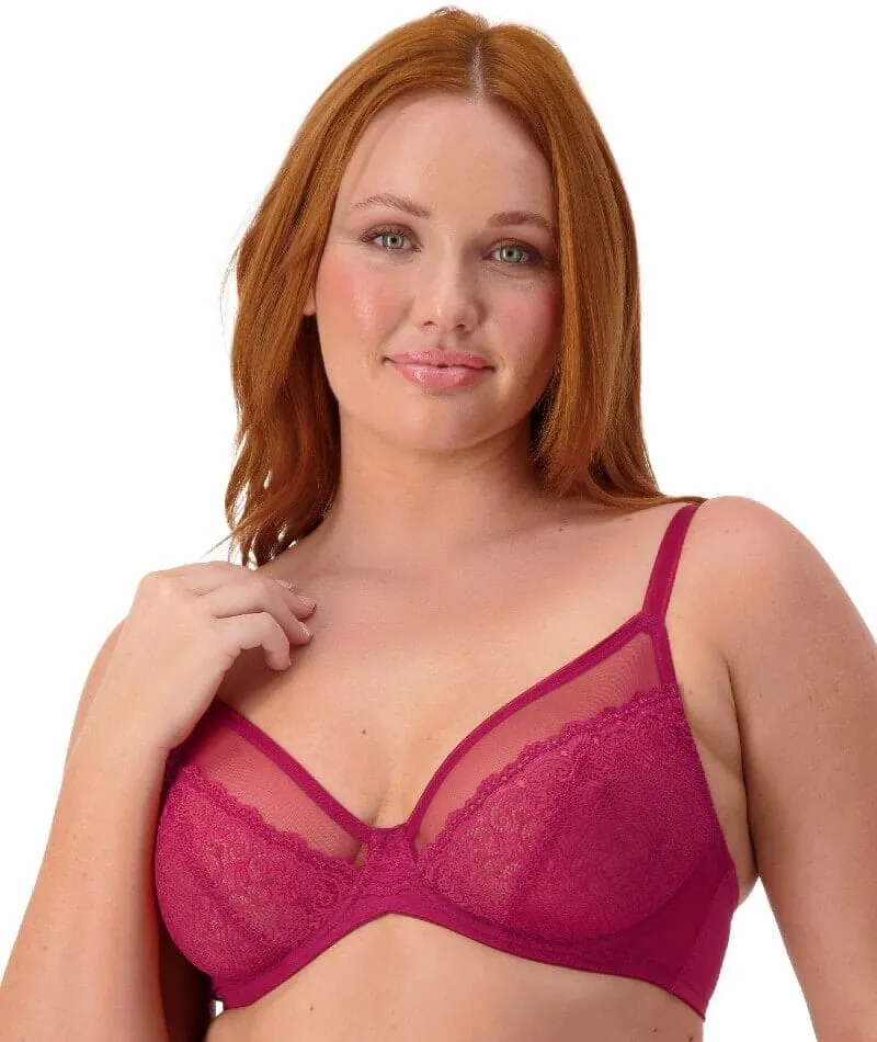 Triumph Sheer Minimizer Bra - Bordeaux