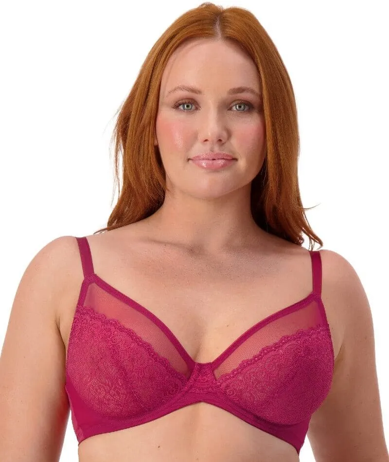 Triumph Sheer Minimizer Bra - Bordeaux