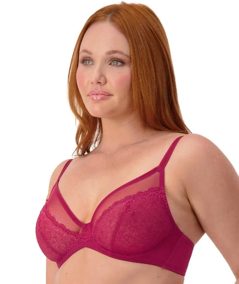 Triumph Sheer Minimizer Bra - Bordeaux