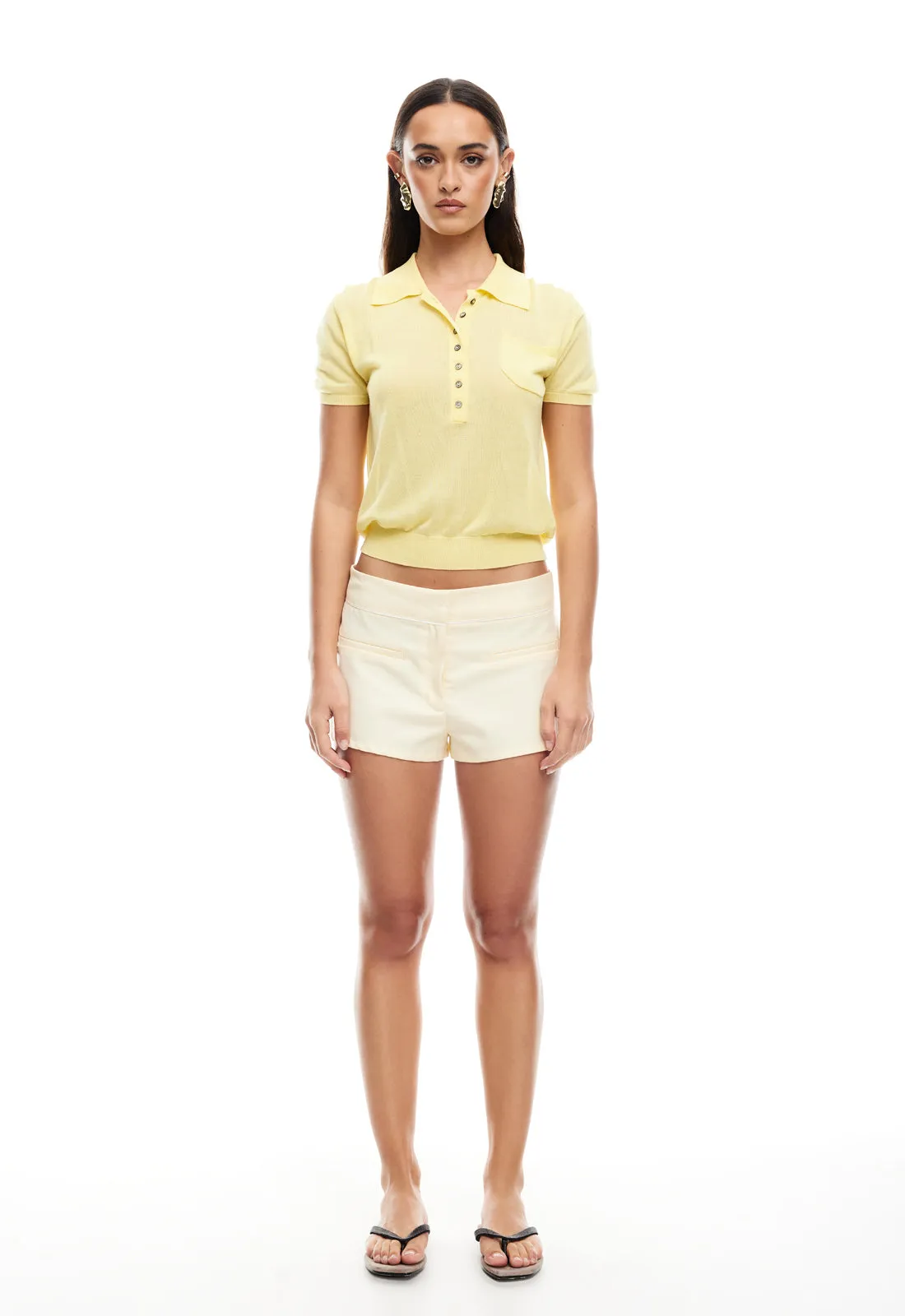 UNTAMED SHORT SLEEVE TOP - BUTTER