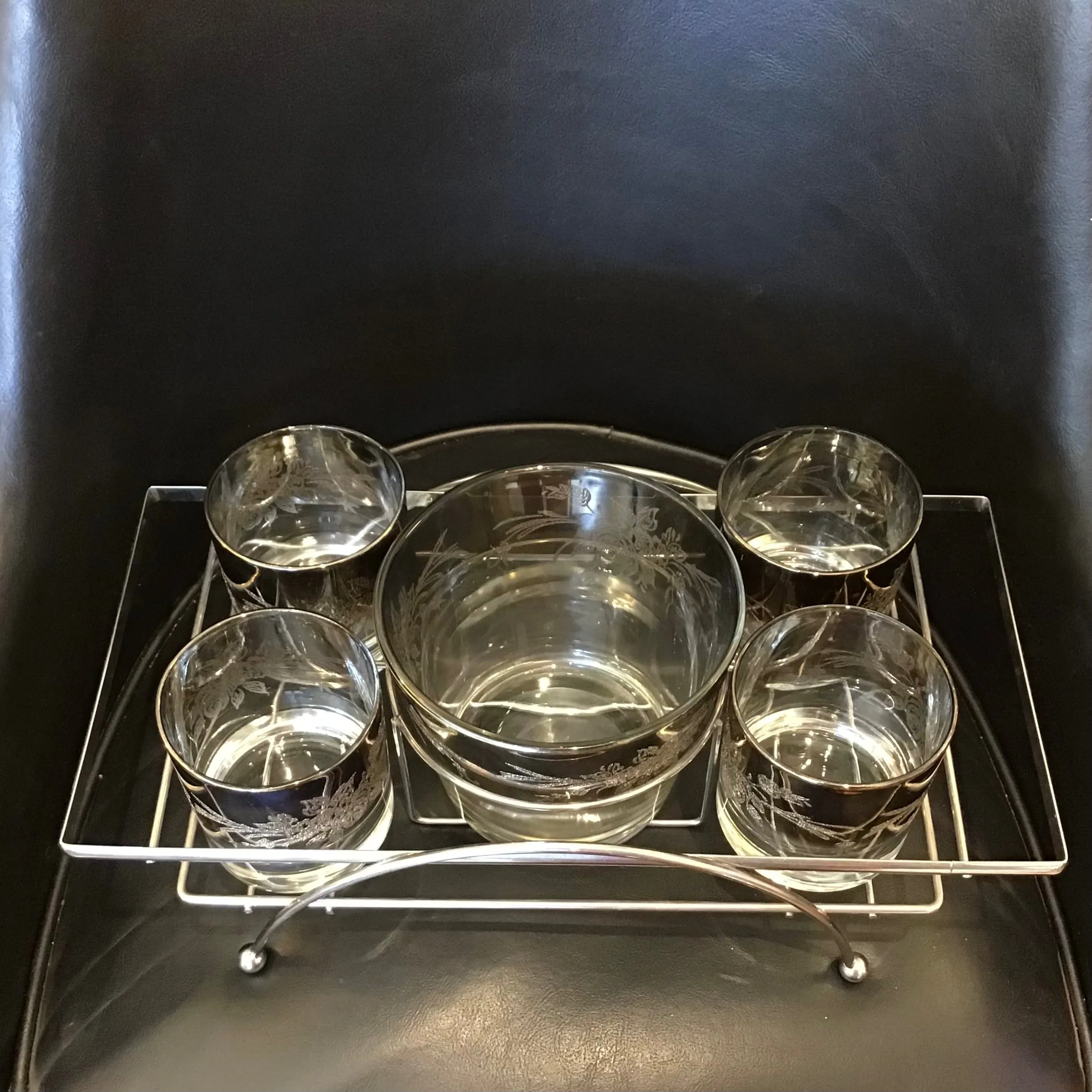 Vintage Silvered Cocktail Set