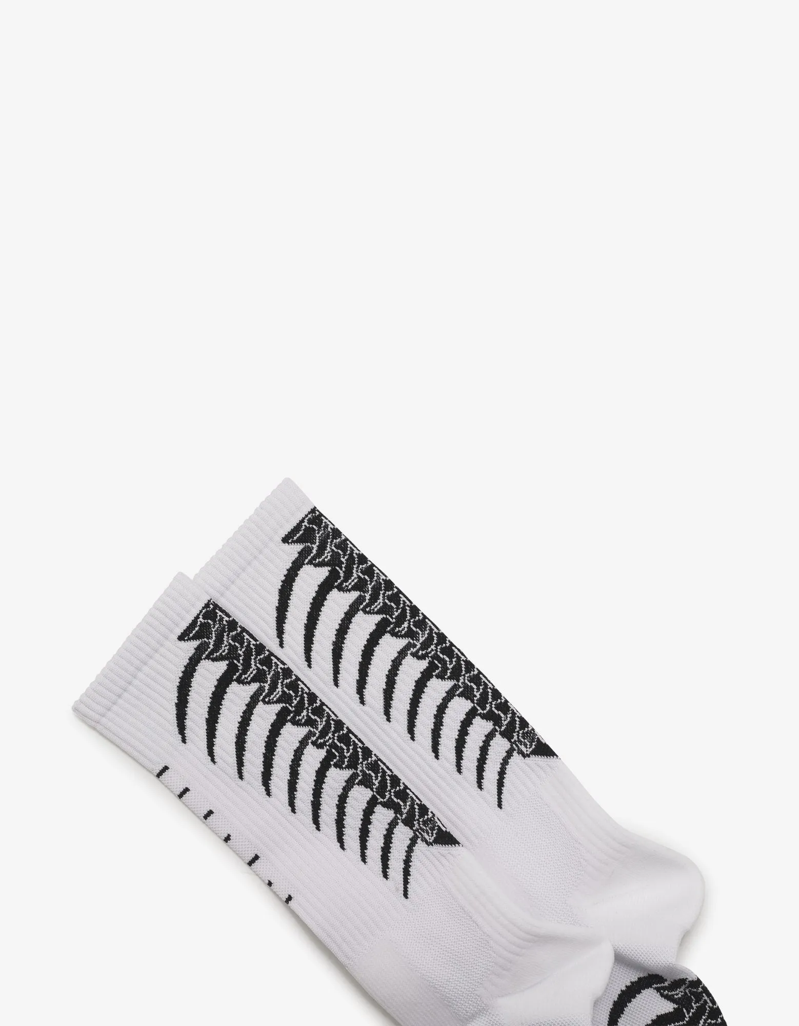 White Backbone Intarsia Socks