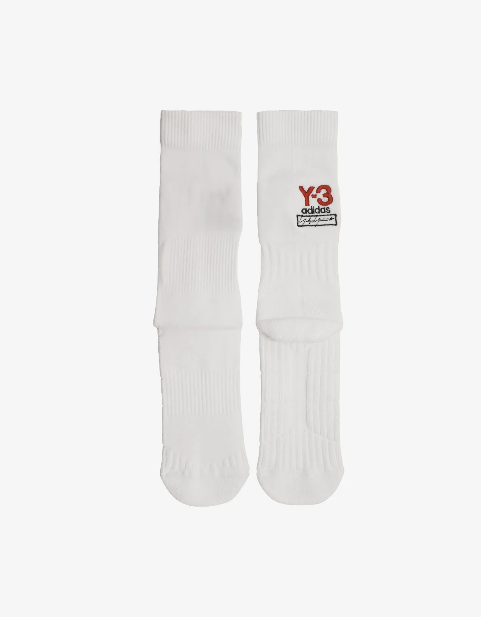 White Logo Embroidery Socks