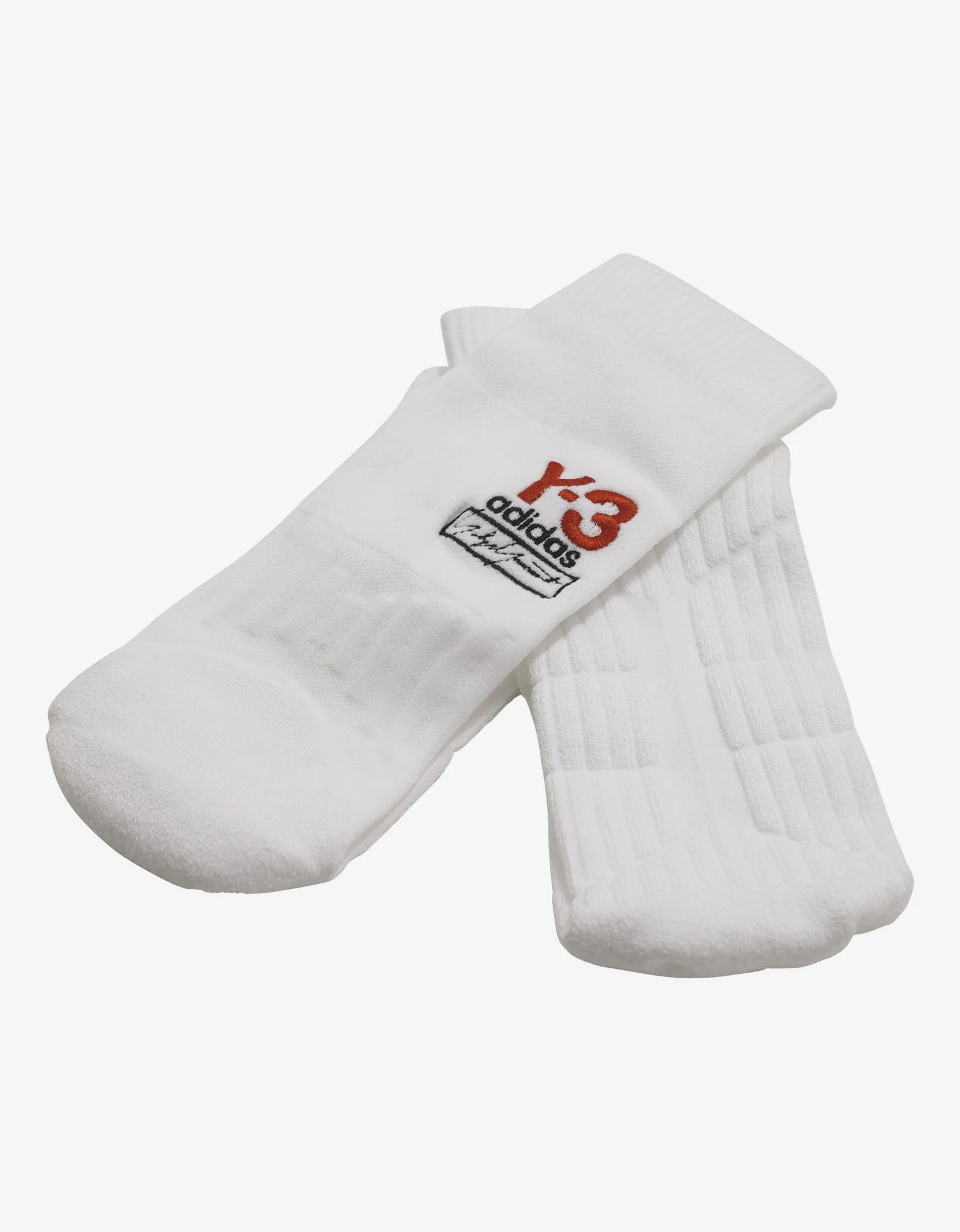 White Logo Embroidery Socks