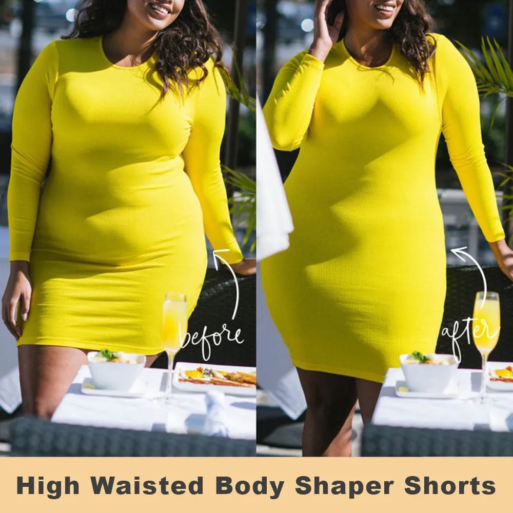 Women Waist Trainer Shapewear Tummy Control Body Shaper Shorts Hi-Waist Butt Lifter Thigh Slimmer