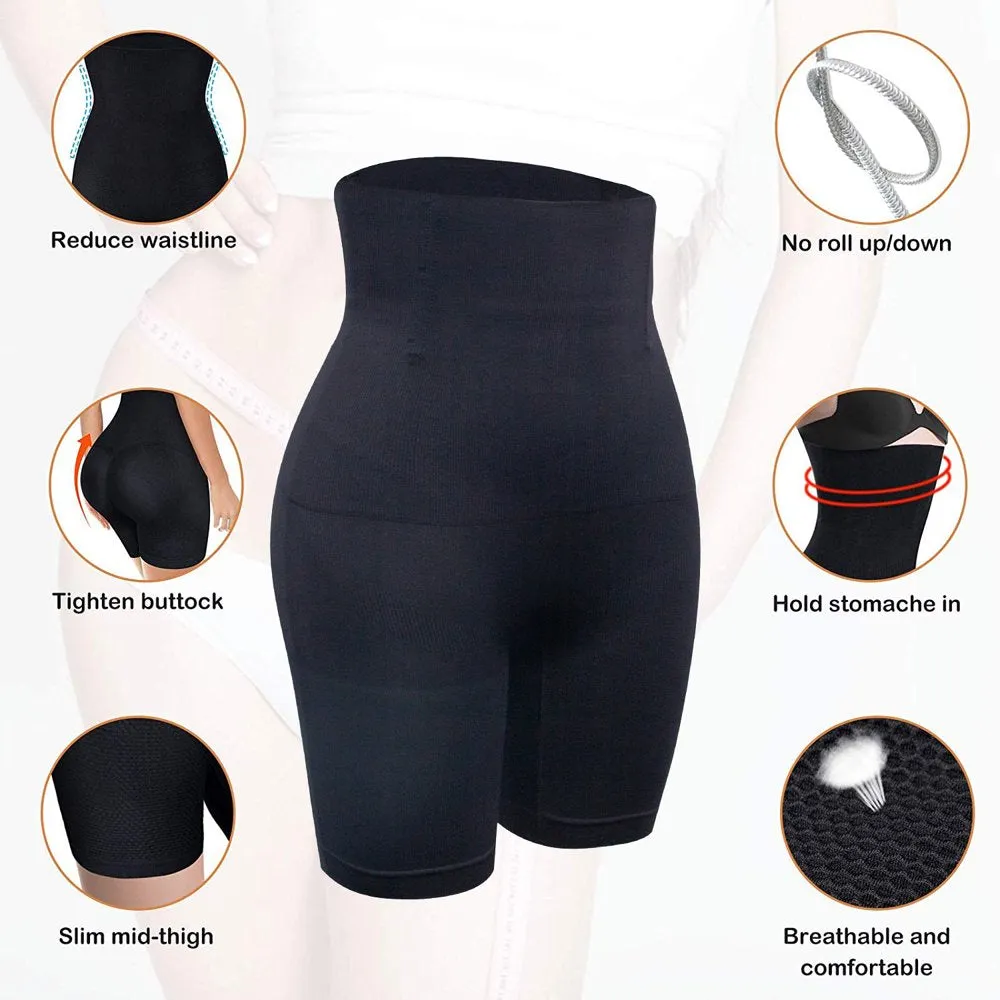 Women Waist Trainer Shapewear Tummy Control Body Shaper Shorts Hi-Waist Butt Lifter Thigh Slimmer