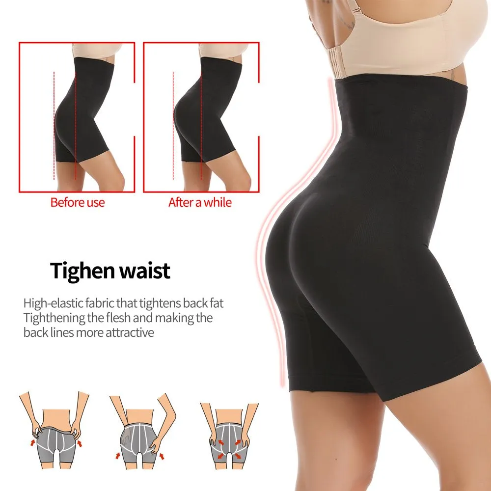 Women Waist Trainer Shapewear Tummy Control Body Shaper Shorts Hi-Waist Butt Lifter Thigh Slimmer