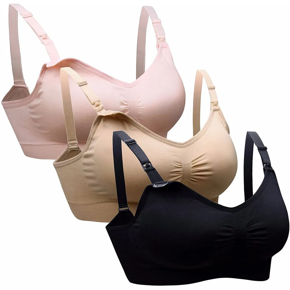 Womens Maternity  Nursing Bra Maternal Seamless Clip Down Push Up Sleeping Bralette for Breastfeeding Underwear