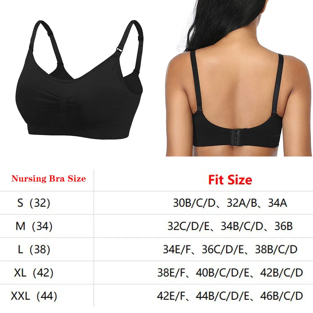 Womens Maternity  Nursing Bra Maternal Seamless Clip Down Push Up Sleeping Bralette for Breastfeeding Underwear